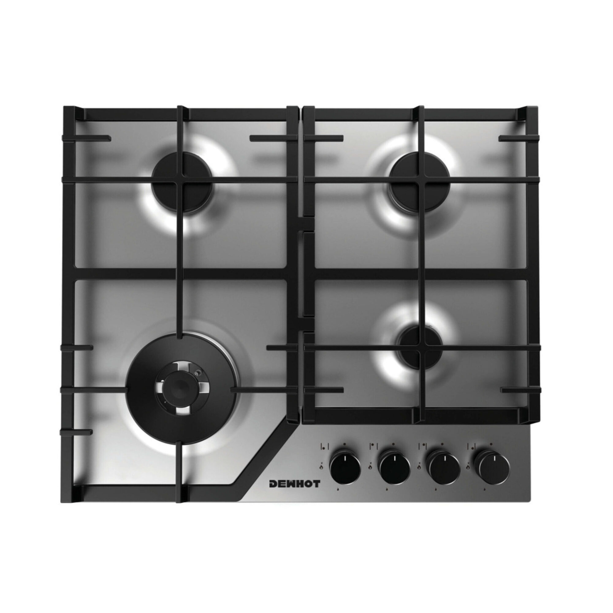 Dew Hot 60cm 4 Burner Stainless Steel Gas Hob