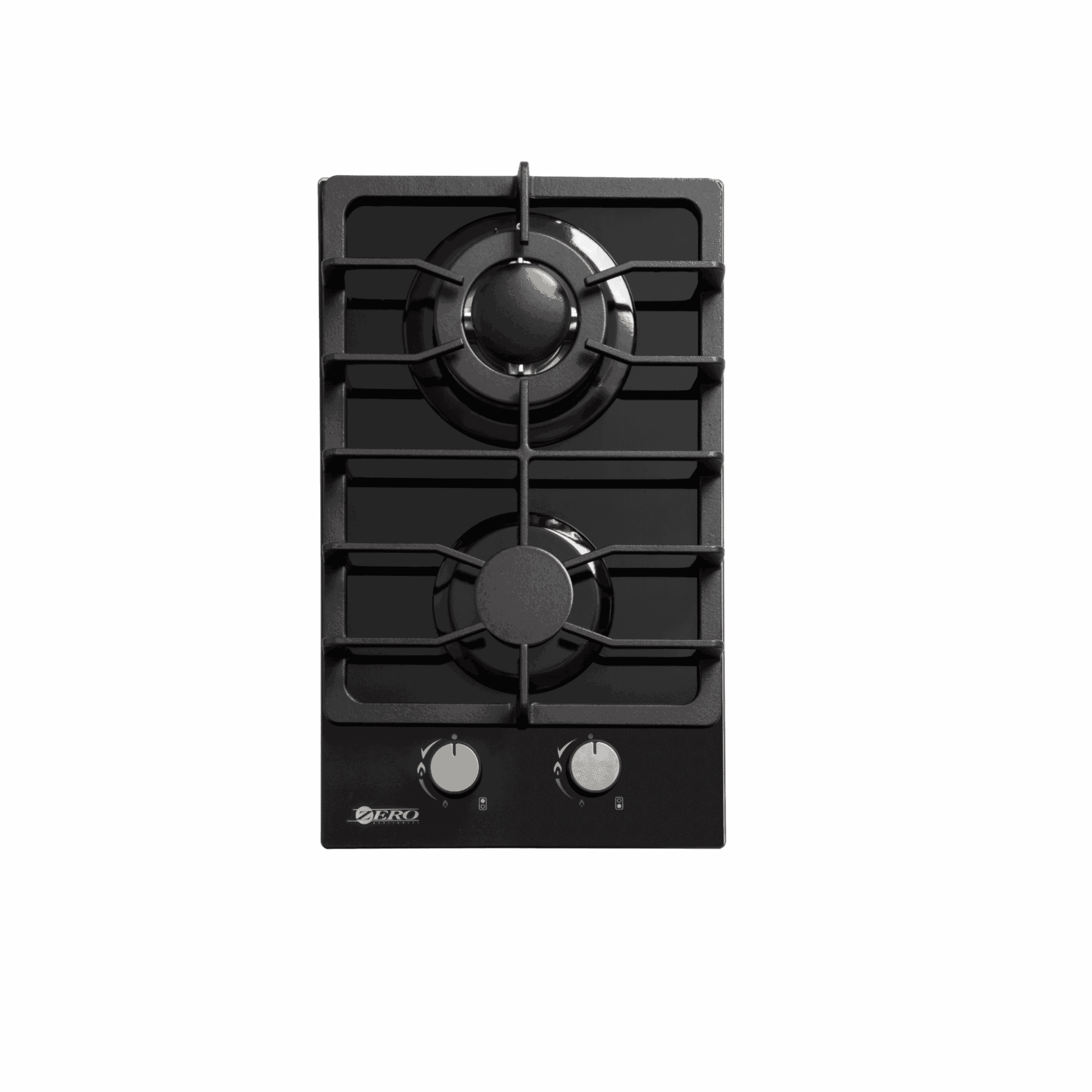 Zero 2 Burner Glass Top Gas Hob With Battery Ignition